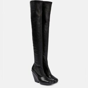 KHAITE Morgan over-the-knee leather boots sz 39.5 US 9.5
